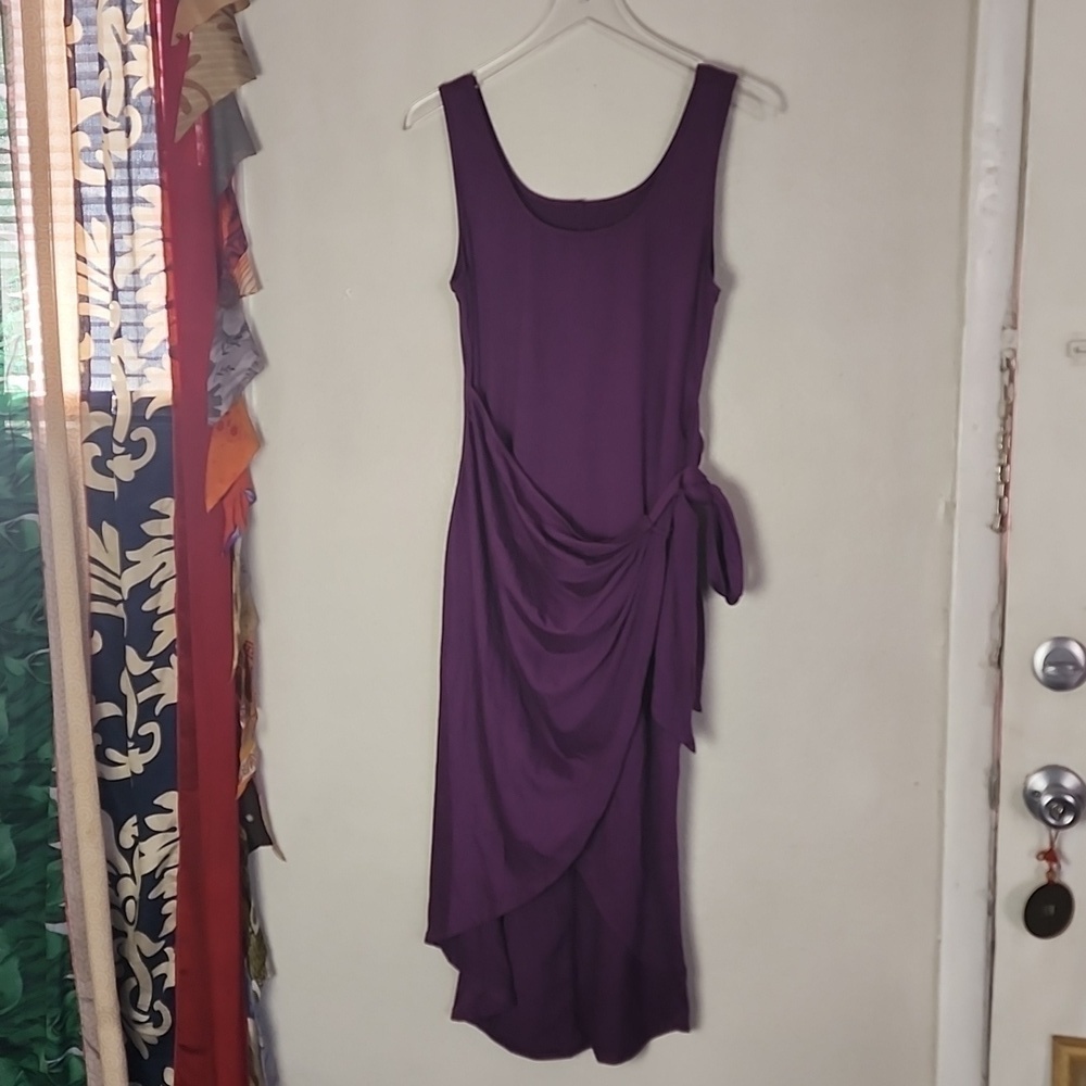 NWOT. Women Sleeveless Wrap Hi Lo dress.  Size XL
